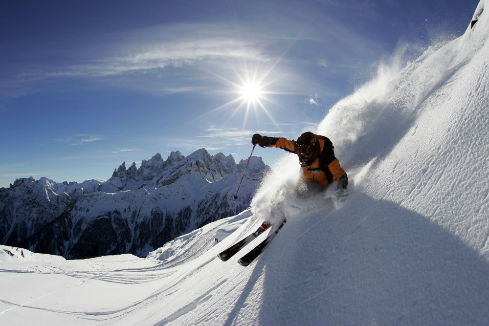 Skiing in the Valle Stella Alpina